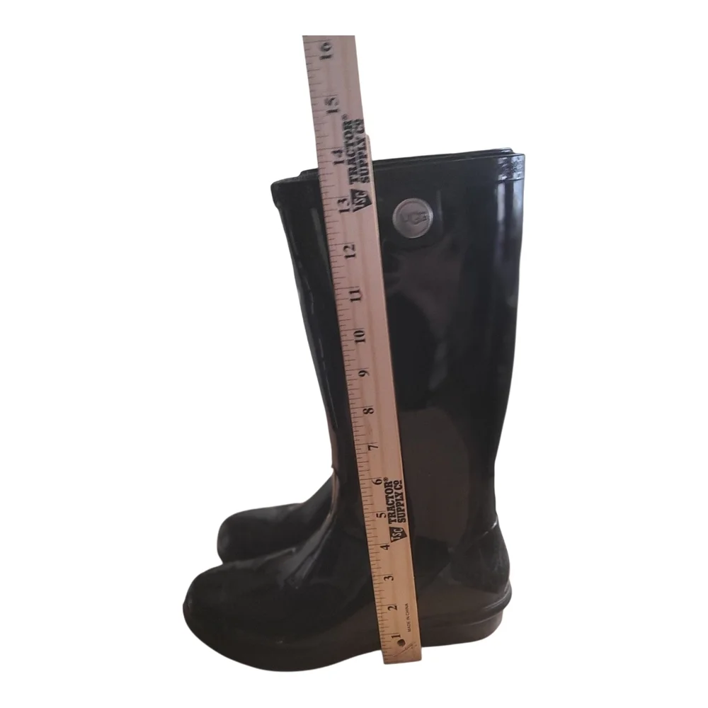 UGG Women’s Black Waterproof Rain Boots Size 7 Rubber Tall Boots